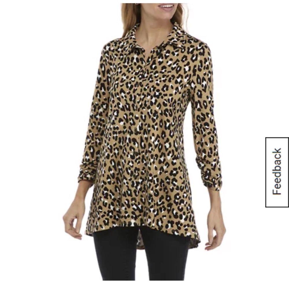 Kim Rogers Everyday Tunic in Sheer Camel